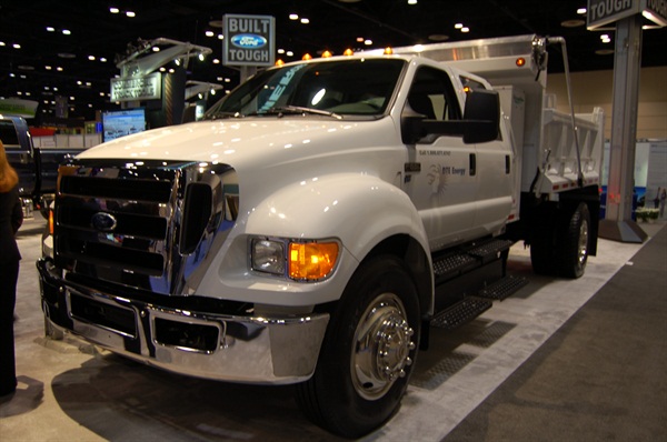 A CNG-fueled Ford F-650 the automaker brought to the ATD show in Las Vegas.