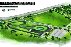 An architectual rendering (above) shows what fleet managers can expect of the experience center.