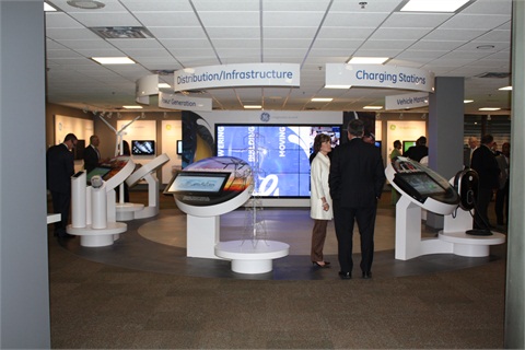 The education center features a range of interactive displays that showcase the wide variety of GE technologies.