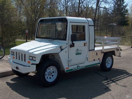 The new "E-Ride" electric vehicle is one of 23 that will be used at state parks this year. 